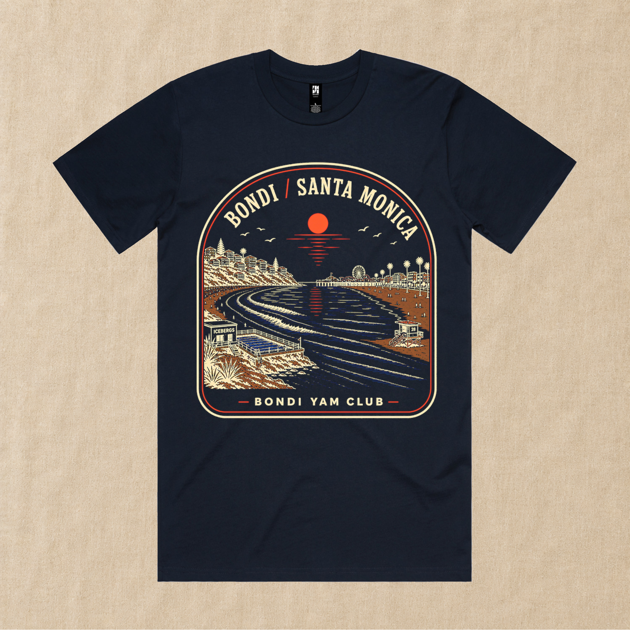 Bondi / Santa Monica Tee – Bondi Yam Club