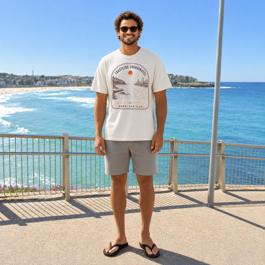 Coastline Coordinates Tee – Bondi Yam Club
