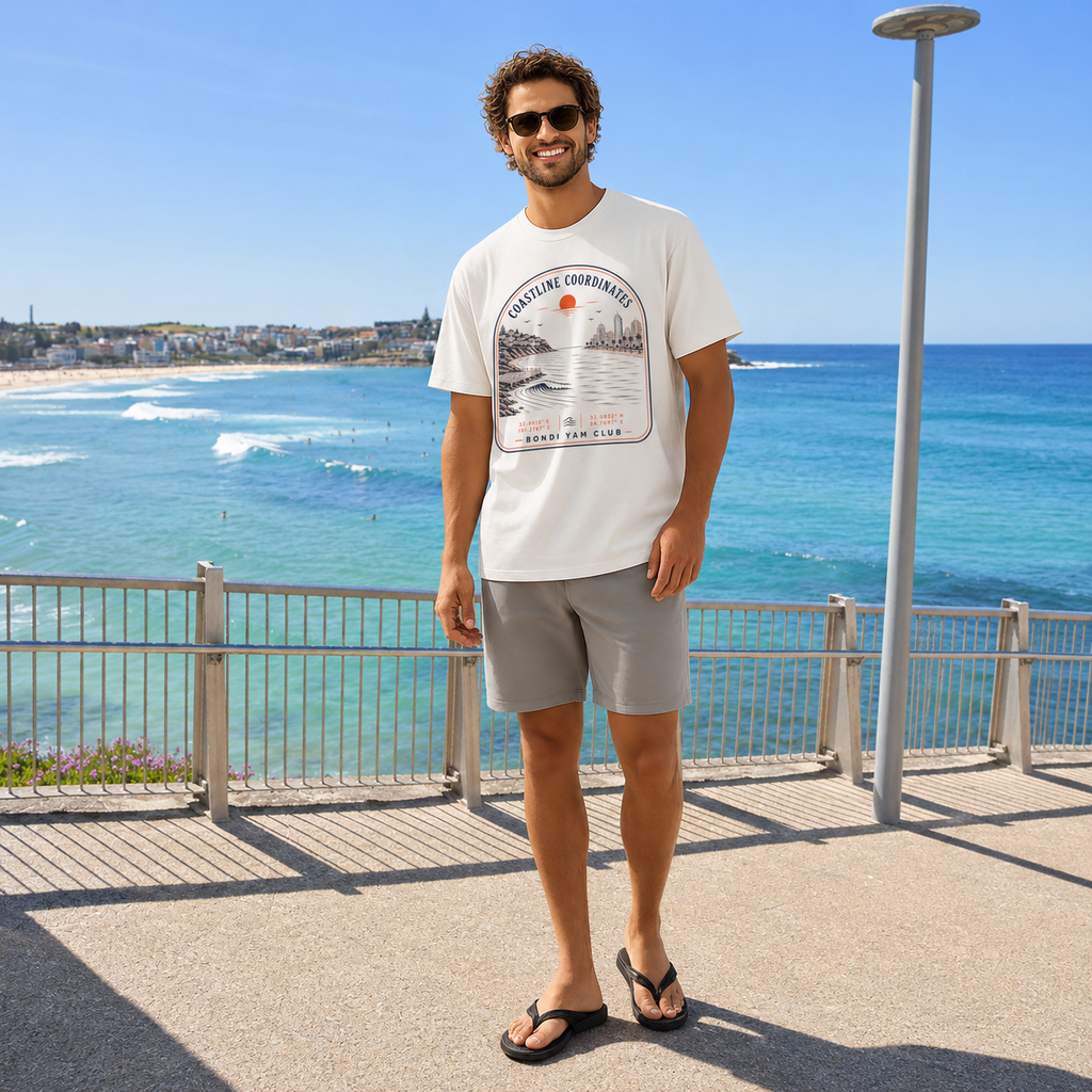 Coastline Coordinates Tee – Bondi Yam Club