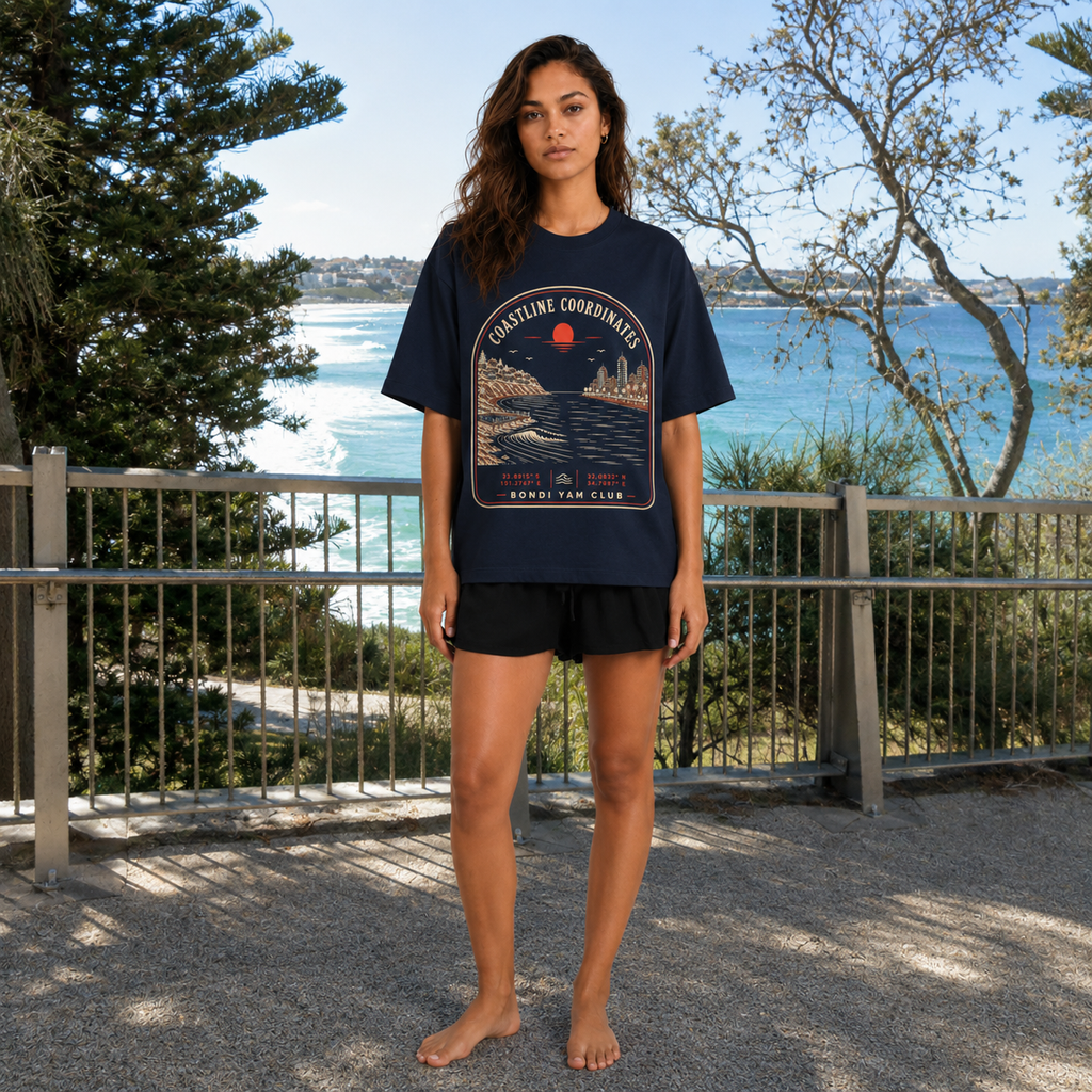 Coastline Coordinates Tee – Bondi Yam Club