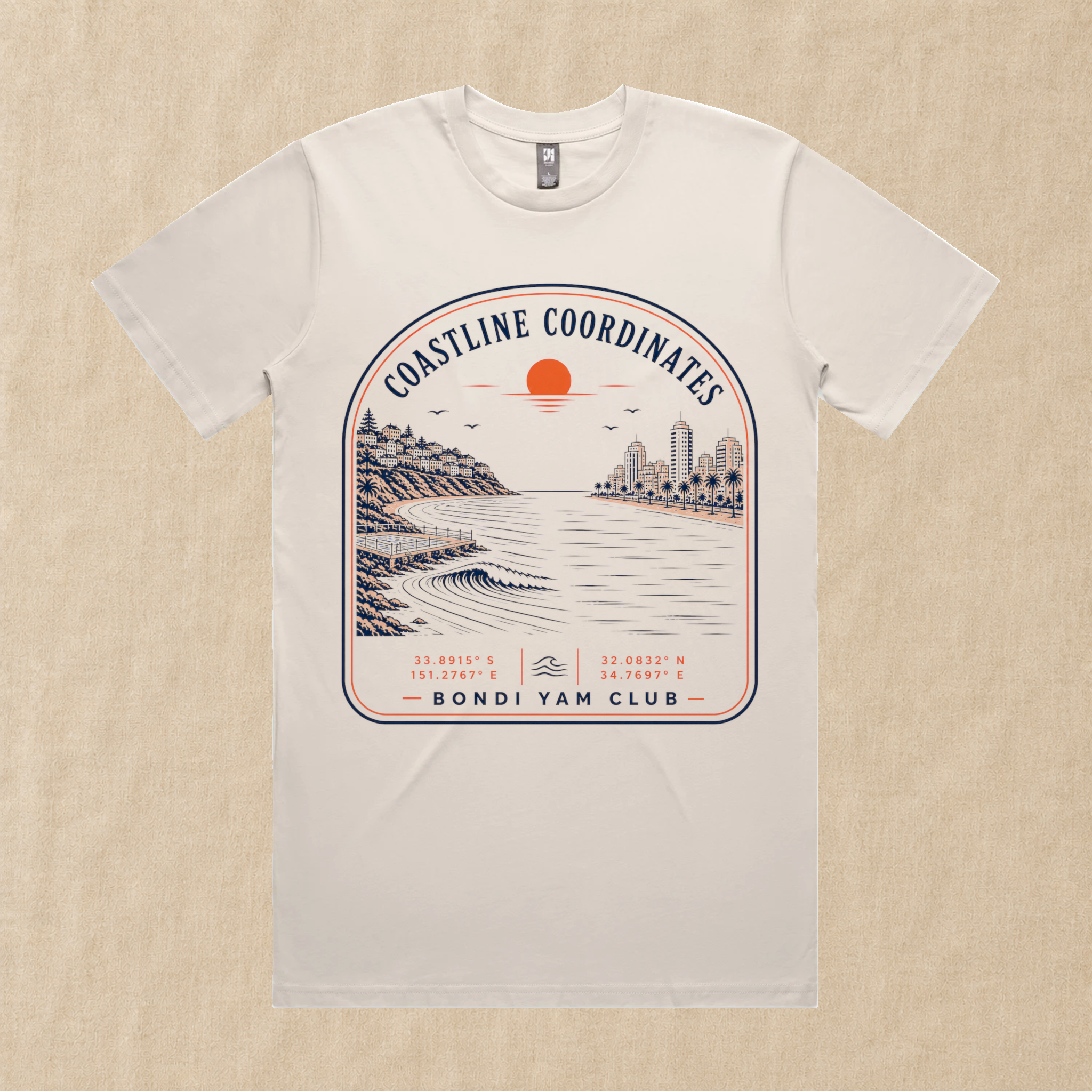 Coastline Coordinates Tee – Bondi Yam Club