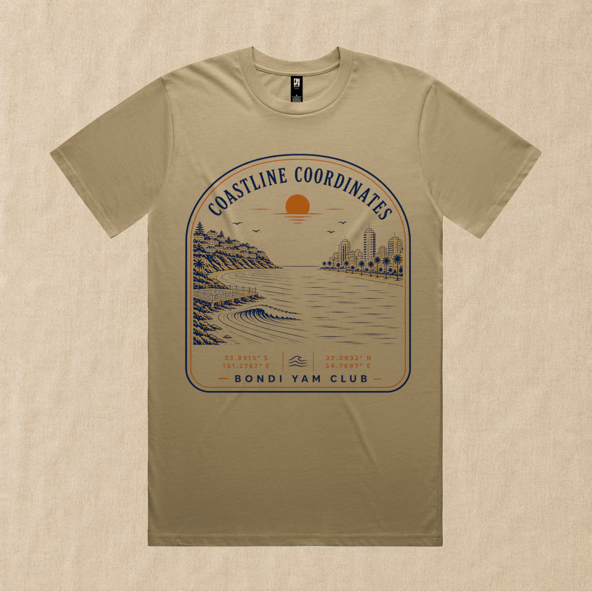 Coastline Coordinates Tee – Bondi Yam Club