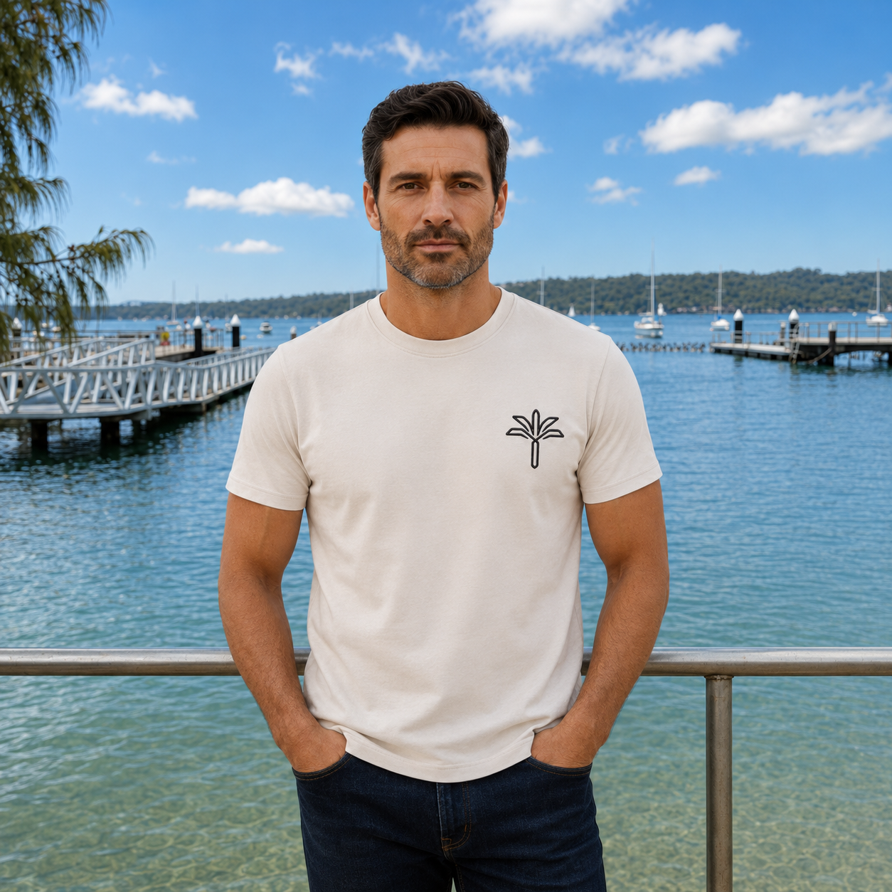 The Date Palm Mark — Embroidered Tee