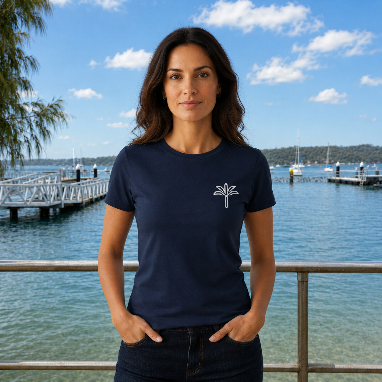 The Date Palm Mark — Embroidered Tee