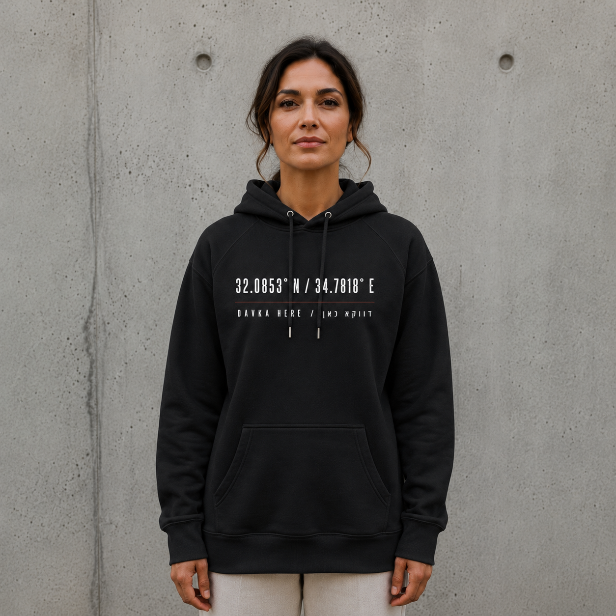 Davka Here Women's Hoodie — דווקא כאן