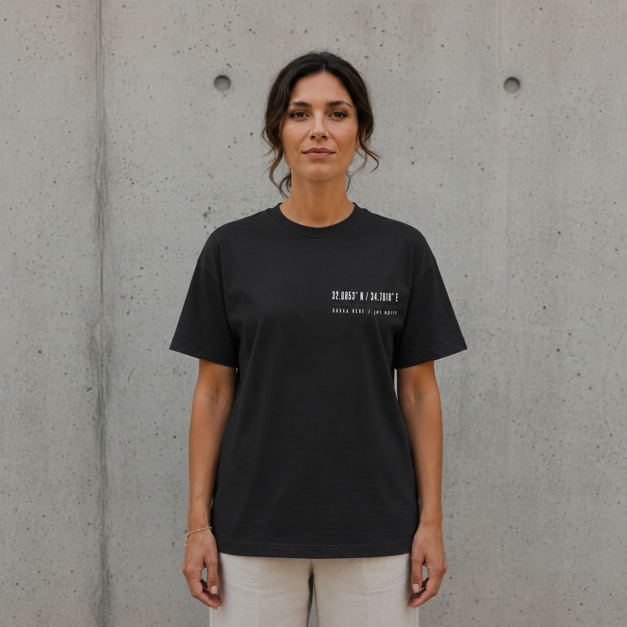Davka Here Women's Tee — דווקא כאן