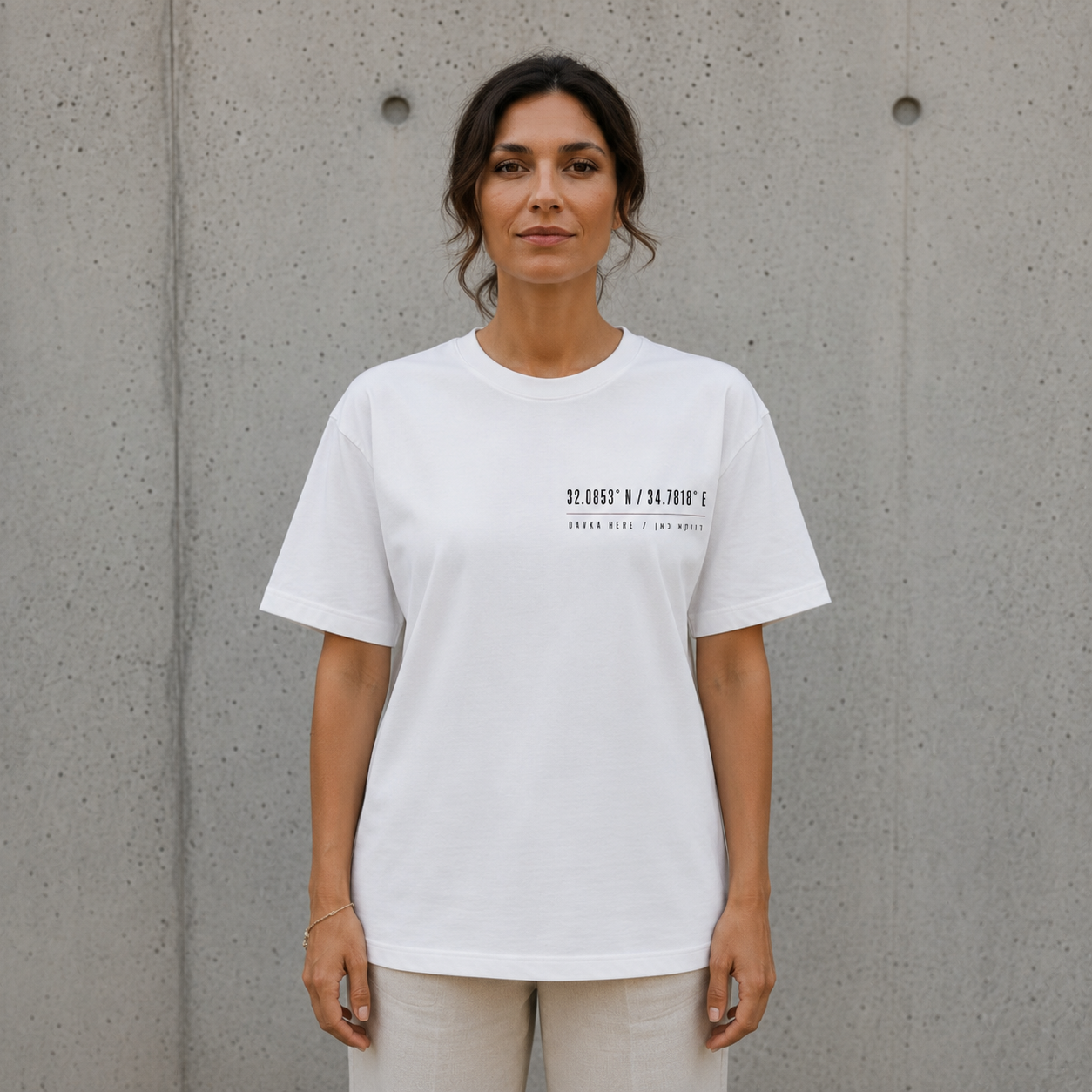 Davka Here Women's Tee — דווקא כאן