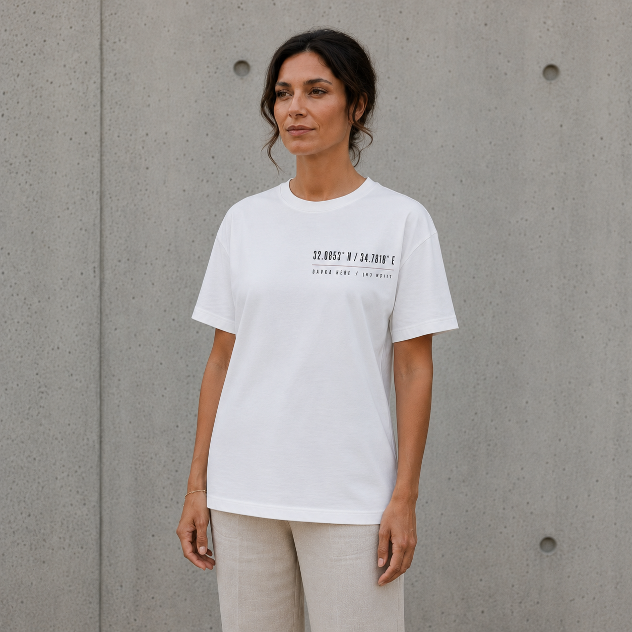 Davka Here Women's Tee — דווקא כאן