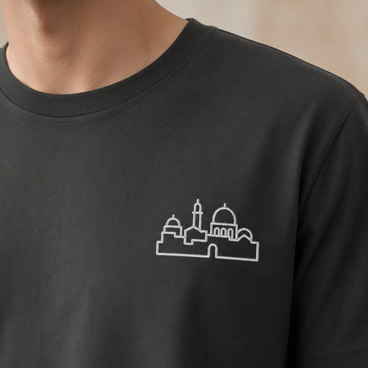 The Jerusalem Line — Embroidered Tee