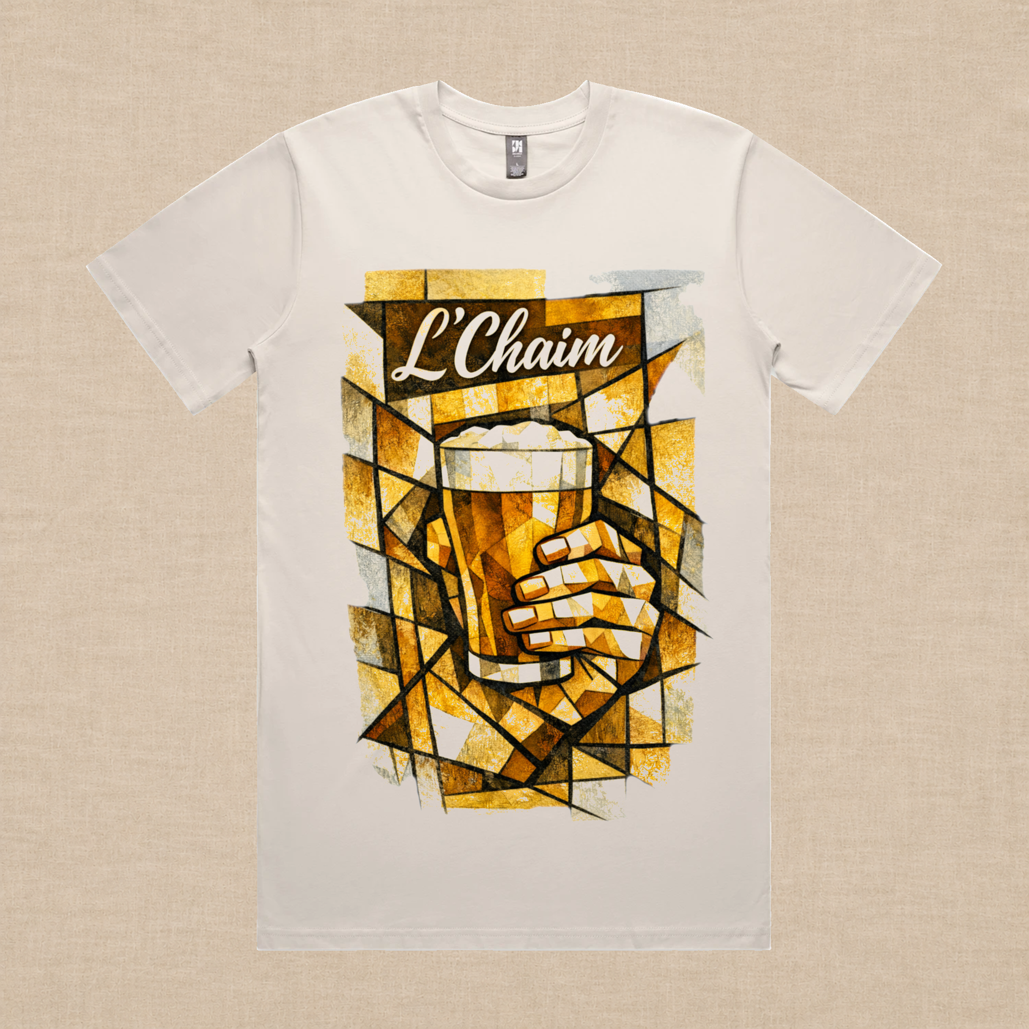L'Chaim Beer Tee – Olive & Stone