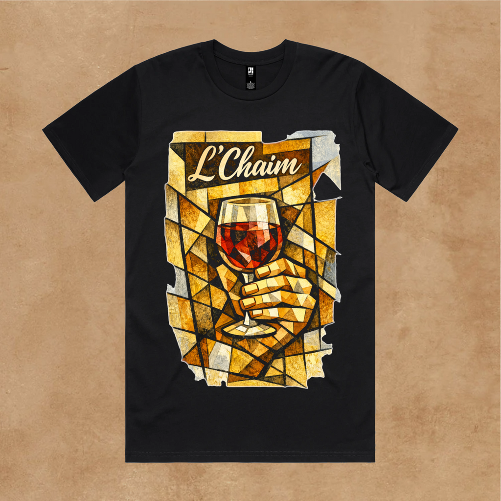 L'Chaim Wine Tee – Olive & Stone
