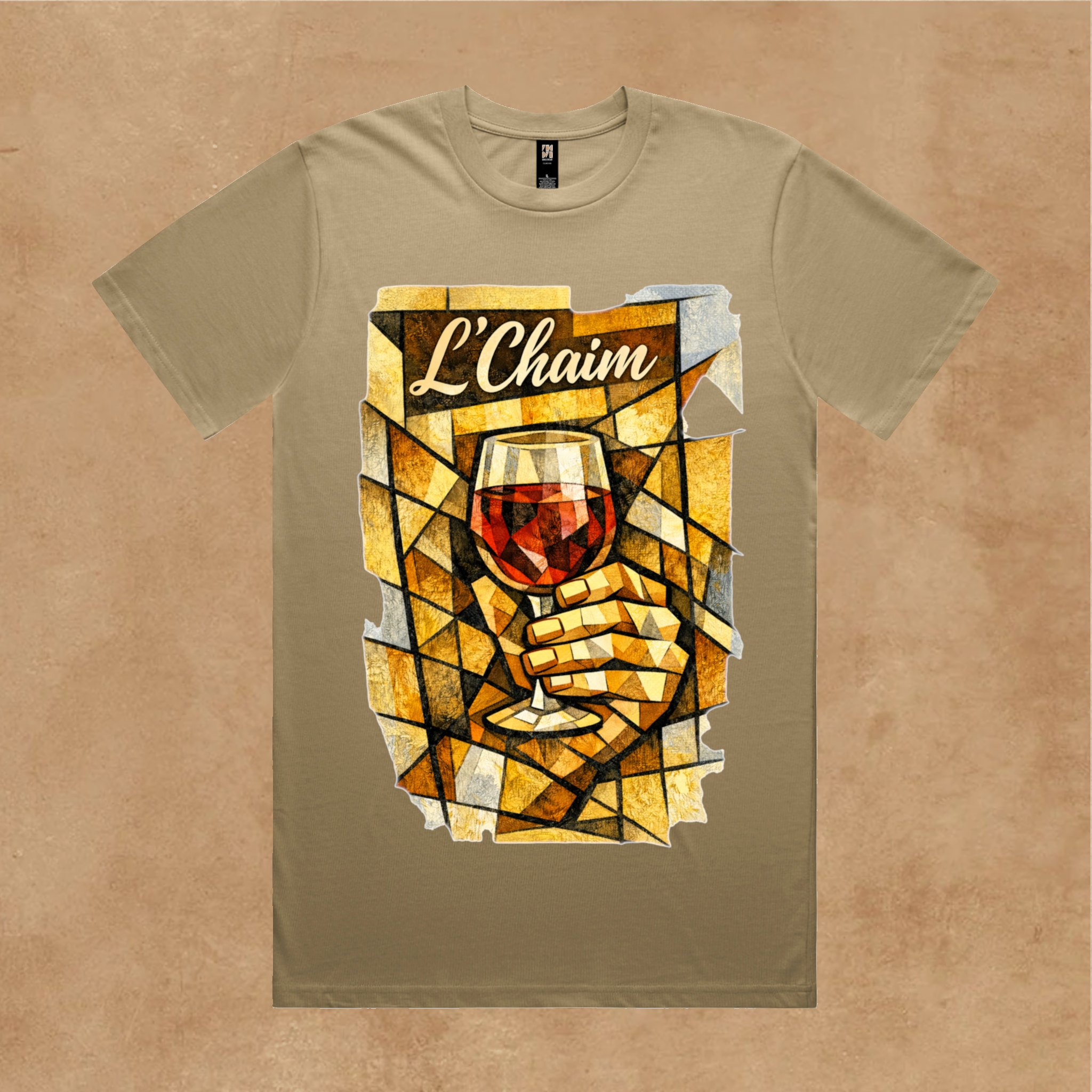 L'Chaim Wine Tee – Olive & Stone