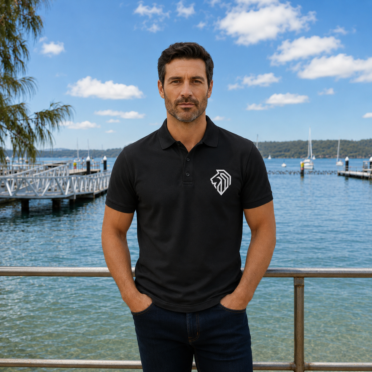 The Lion Mark — Embroidered Polo