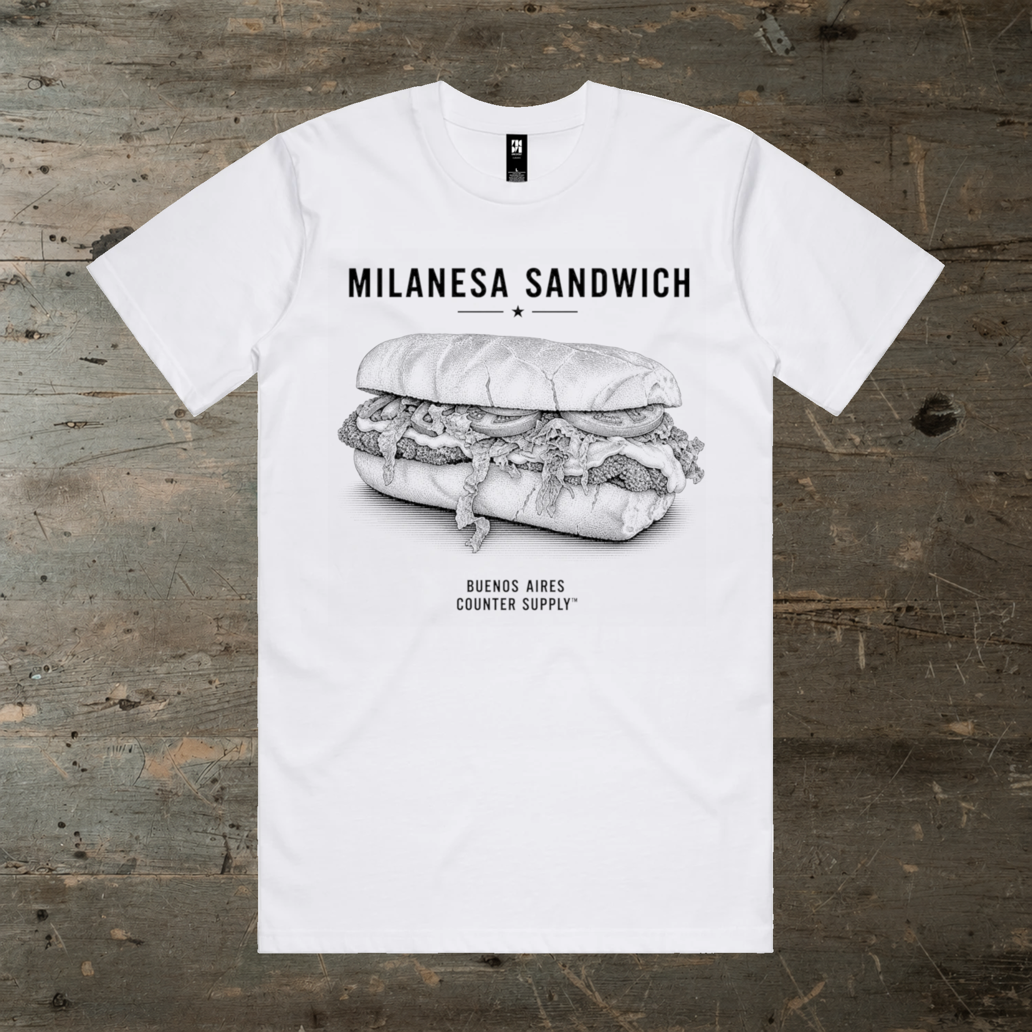 Milanesa Sandwich — Buenos Aires Tee – Counter Supply