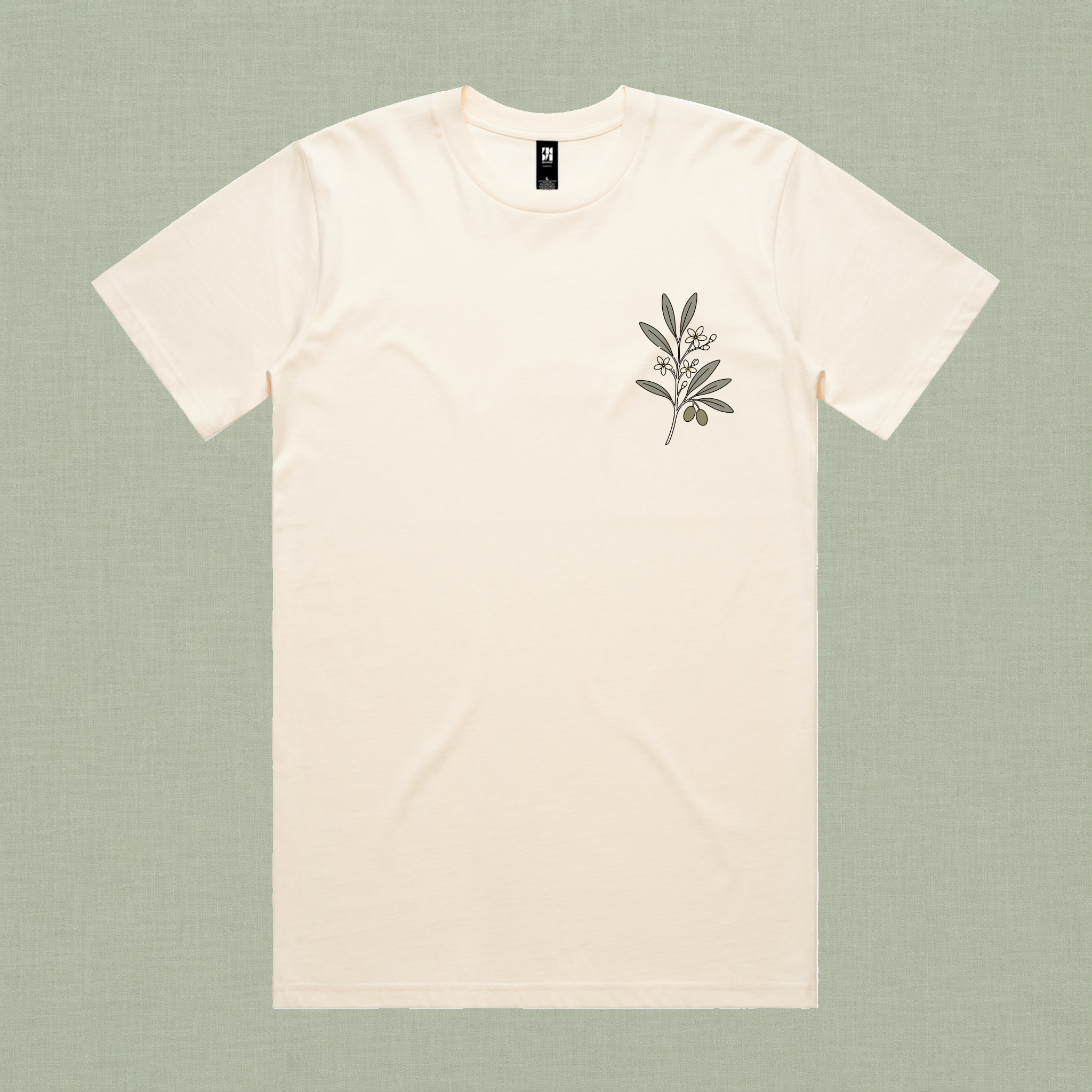 Olive Blossom Detail Tee