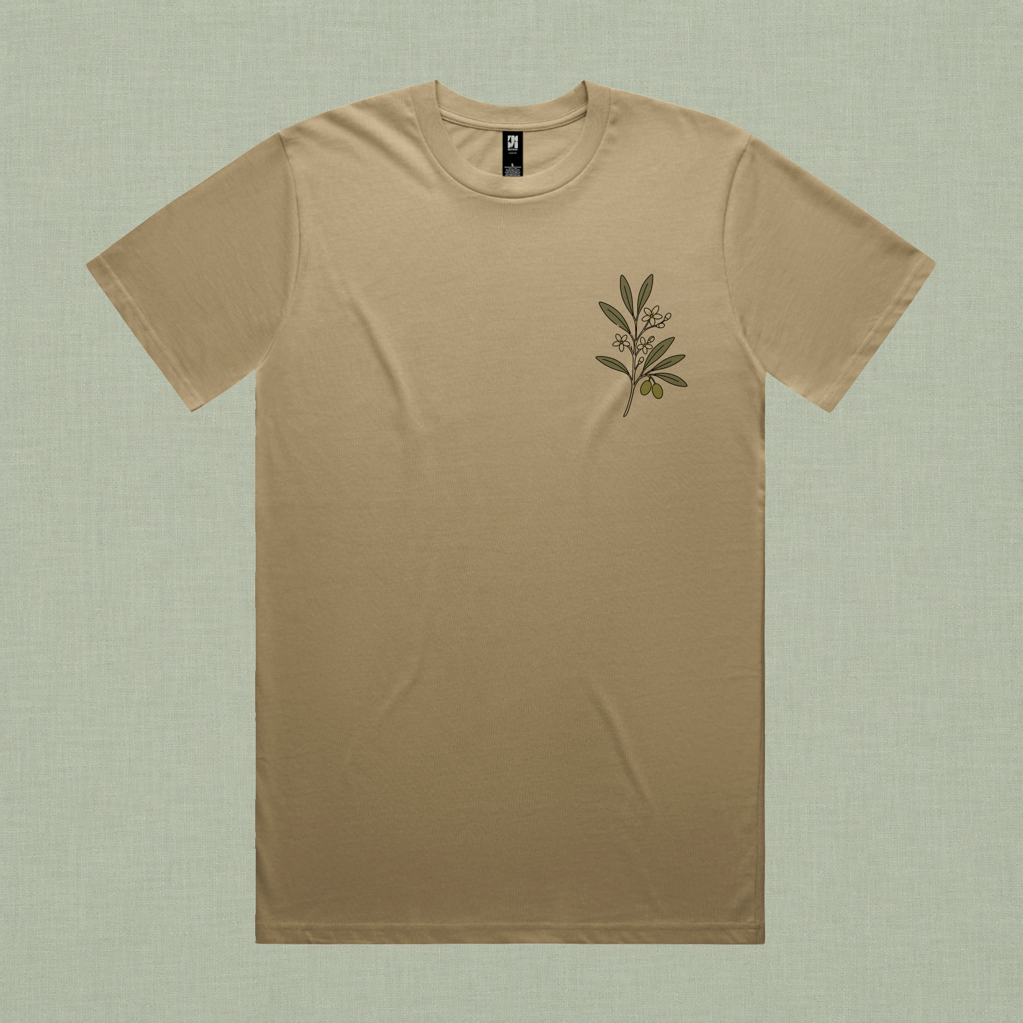 Olive Blossom Detail Tee