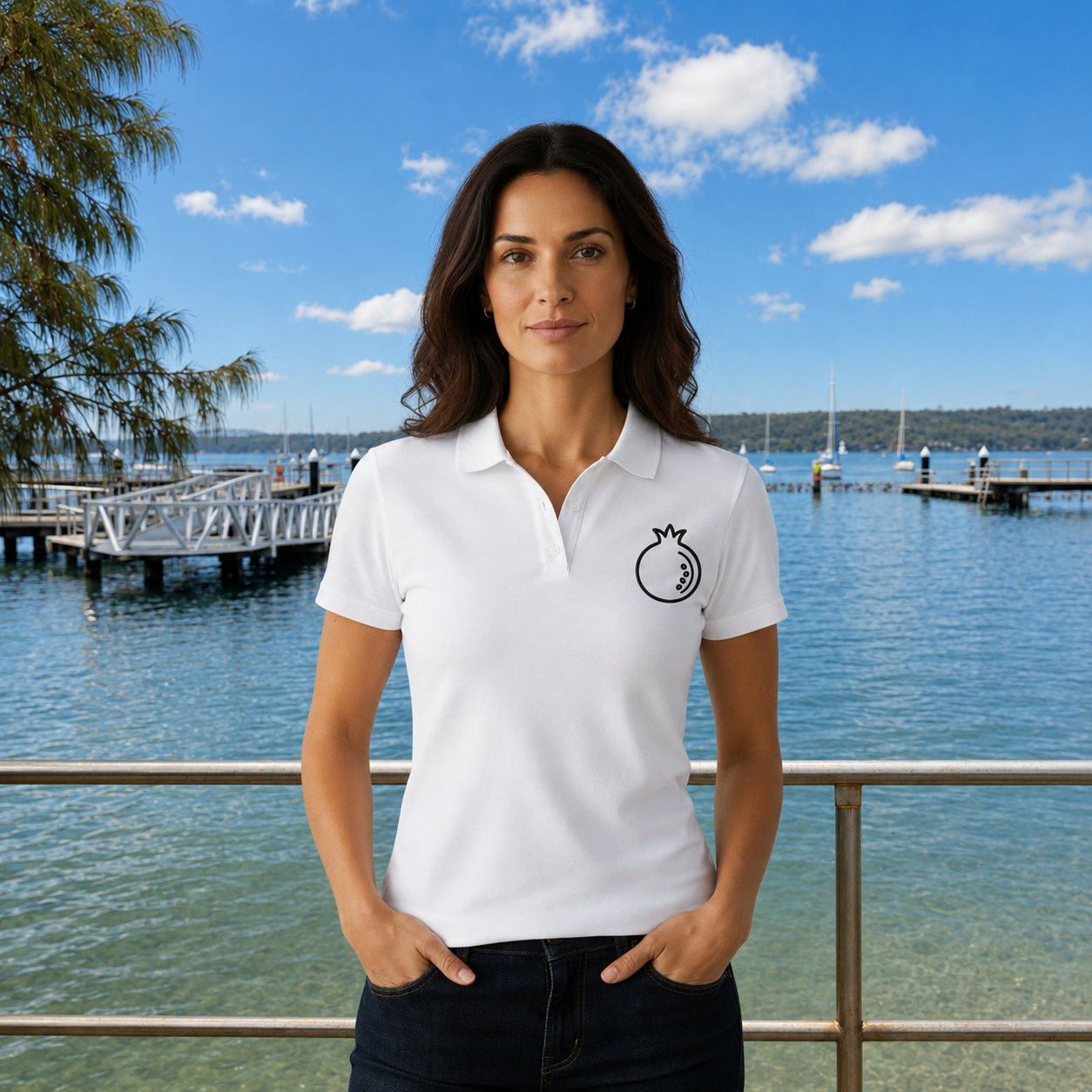 The Pomegranate — Embroidered Polo