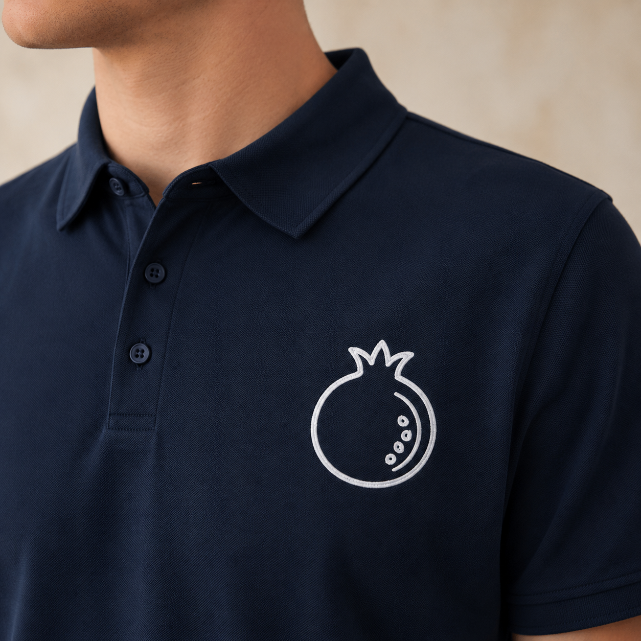 The Pomegranate — Embroidered Polo