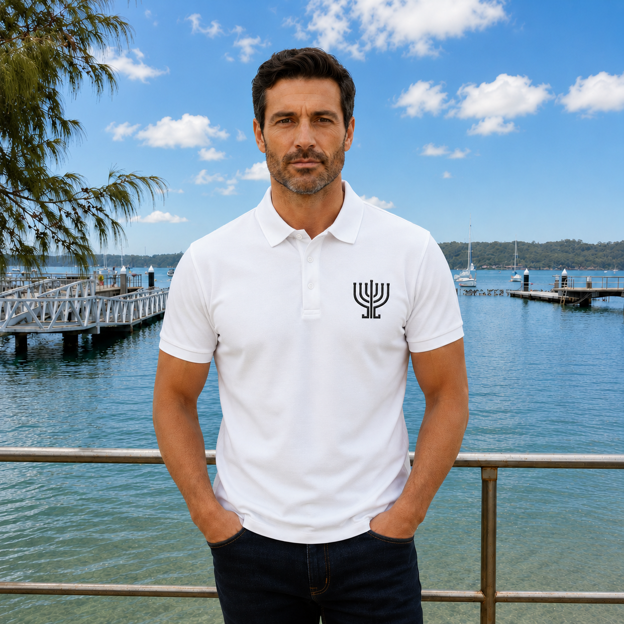 The Seven Branches — Embroidered Polo