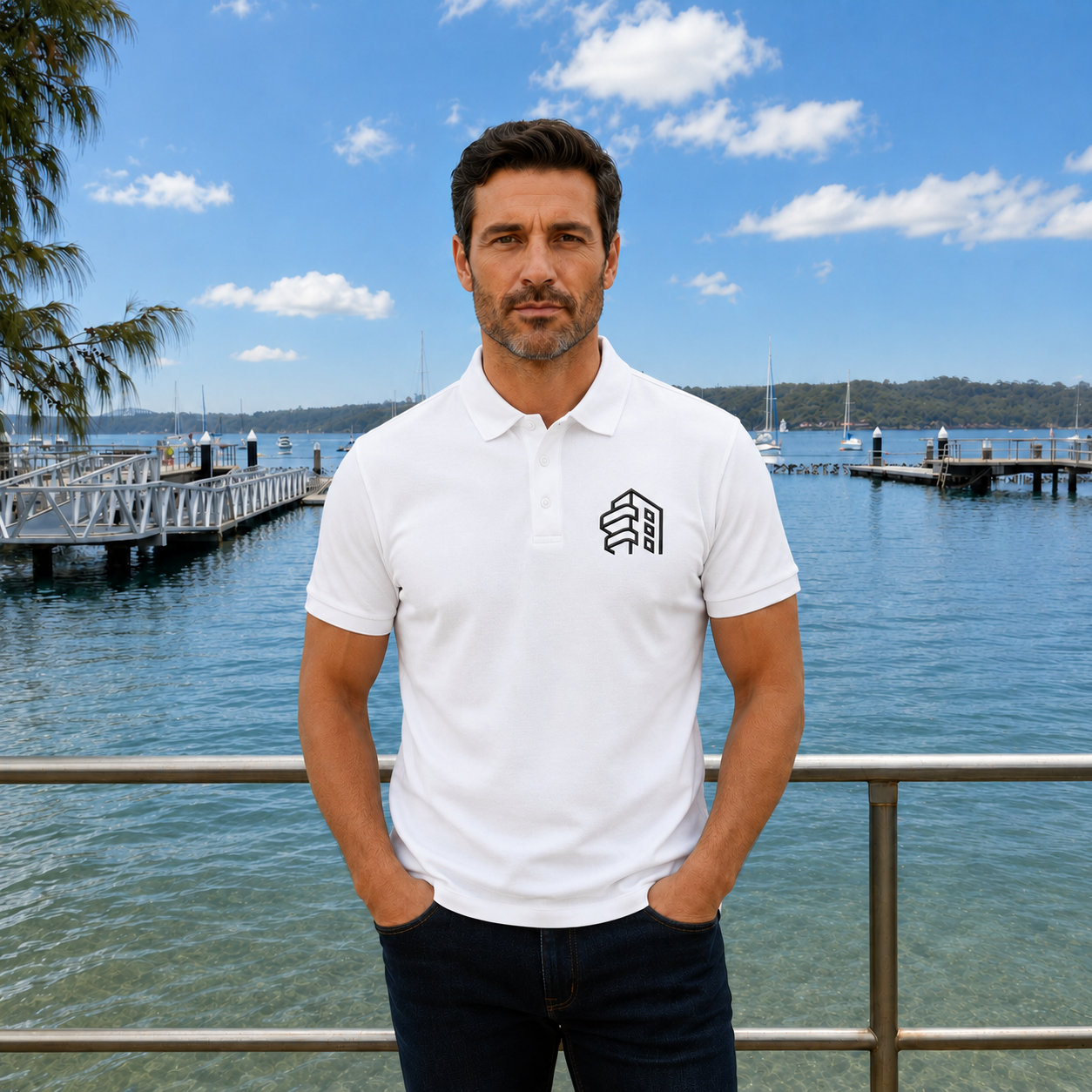 The White City Mark — Embroidered Polo